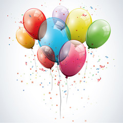 Transparent birthday balloons