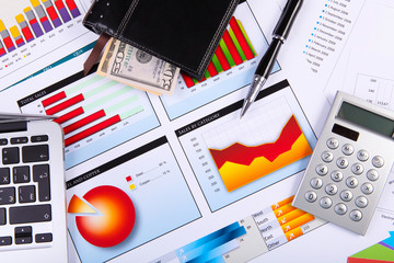 Financial papers on the table