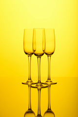 Glasses with wine