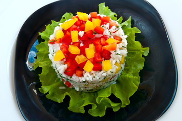 rice salad on a plate