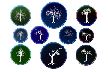 Botones circulos arboles