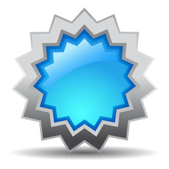 Fototapeta premium Vector glassy star icon