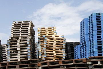 stack of euro pallets