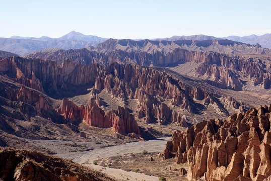 Desert, andean landscape with canyon, Tupiza, Bolivia