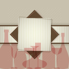 Menu con bottiglie e bicchieri - Menu with bottels and glasses