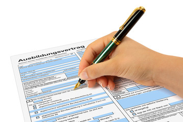 Antrag oder Vertrag ausfüllen, 