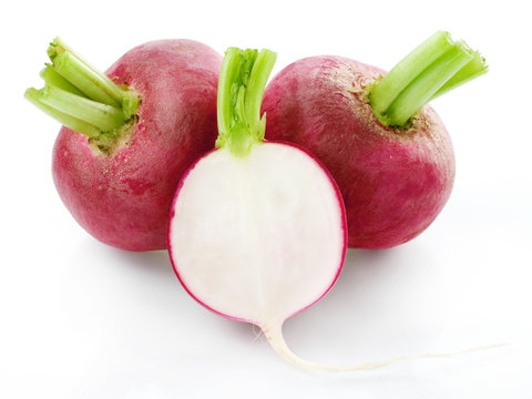 radish isolated on white background