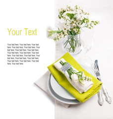 Festive table setting template