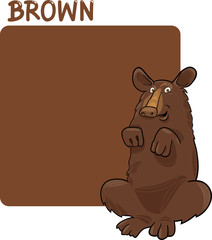 Color Brown and Bear Cartoon