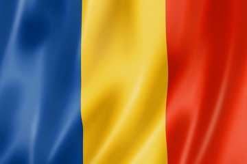 Romanian flag - obrazy, fototapety, plakaty