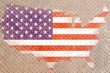 Grunge textured of USA flag for USA Independence Day