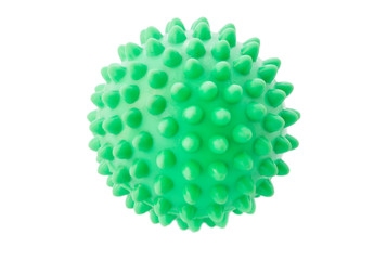The green sphere with spikes.