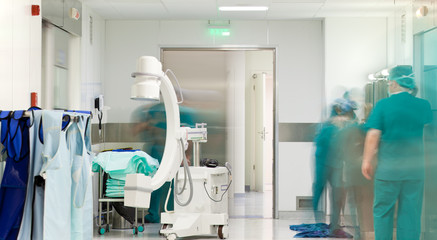 Mobile X-Ray hospital surgery corridor