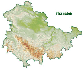 Thüringen mit Schummerung