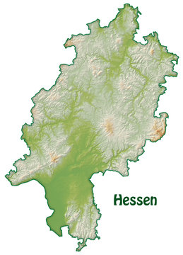 Hessen mit Schummerung