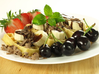 Plate with waffles