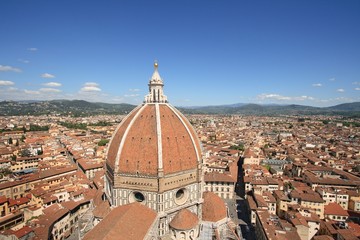 Fototapeta na wymiar Widok z katedry i miasta Florencji