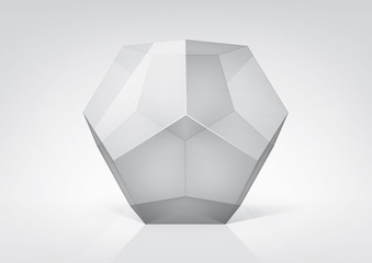 Vector transparent  dodecahedron for your graphic design