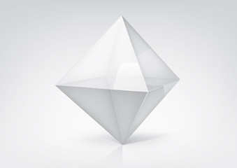 Vector transparent octahedron for your graphic design