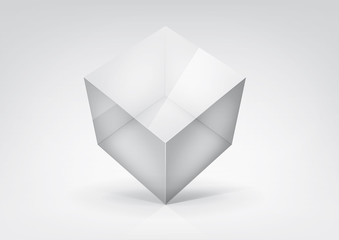 Vector  transparent cube for your graphic design