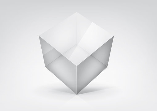 Vector  transparent cube for your graphic design
