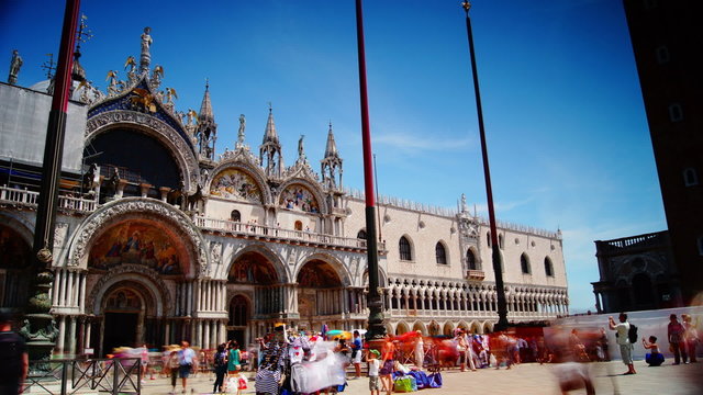 Some attractions of Venice city in Italy, San Marco Square
