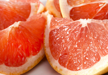 Delicious grapefruit parts