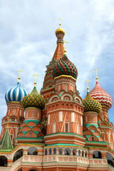 St. Basil's Cathedral in Red Square, Moscow, Russia.