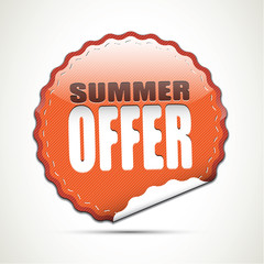 Summer offer - glossy sticker