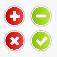 Obraz premium Satin web 2.0 button validation icons.