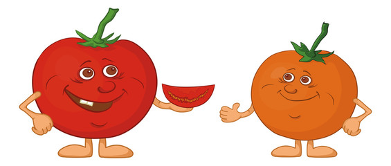 Character tomatoes friends
