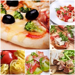 collage-dania kuchni włoskiej - obrazy, fototapety, plakaty