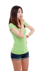 Fototapeta premium Thinking young woman