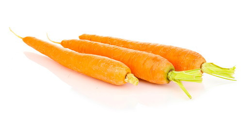 Carrots isolated on white