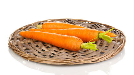 Carrots isolated on white