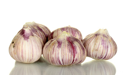 young garlic isolated on white background