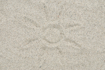 Sand bildet Sonne als Hintergrund