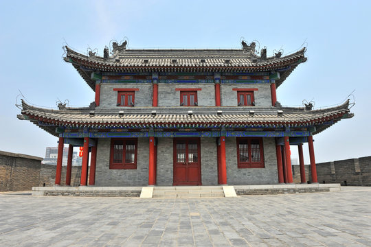 Fototapeta Ancient Chinese building in Xian - China