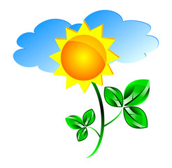 Abstract vector sunflower