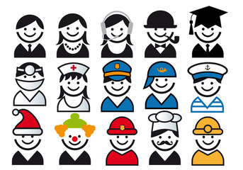 profession vector people icon set