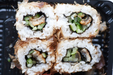 Sushi roll closeup