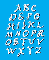 Calligraphy alphabet