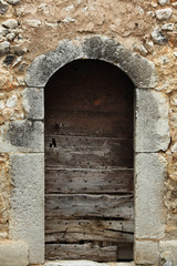 Old window on the wall