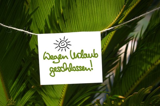 zettl palmen wegen urlaub geschlossen! I