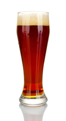 glass of kvass isolated on white background