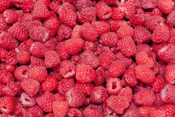background of lush red raspberry