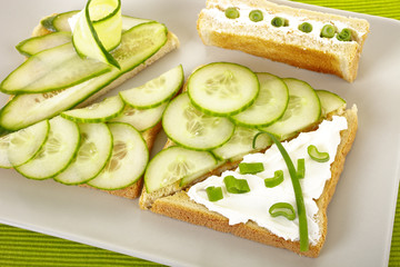 Butterbrote mit Gurke