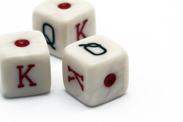 three white dice