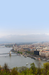Obraz premium View over Budapest from the Citadel Hungary
