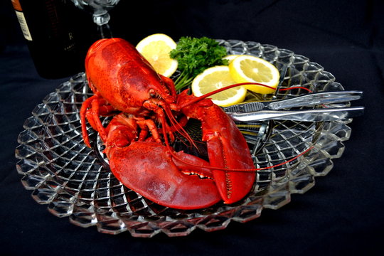 Lobster Dinner with Lemon slices